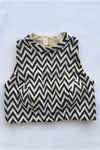 Boho Knot- Black & White Blouse