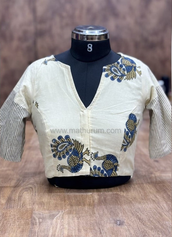 The Thari Edit- Off-White Blouse