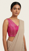 Tanira- Pink Blouse (Attachable Sleeves)