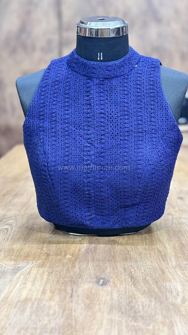 Boho Knot- Navy Blue Blouse