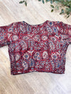 Daily Flex- Maroon Multi Floral Strechable Blouse