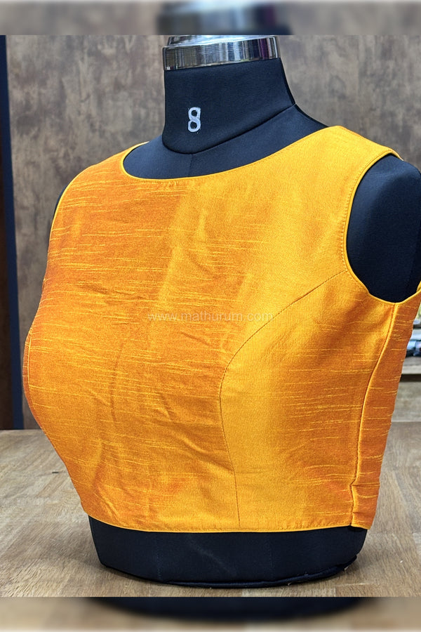 Vaigai- Yellow blouse 2.0 (Attachable Sleeves)
