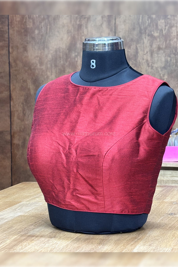 Vaigai- Maroon blouse 2.0 (Attachable Sleeves)