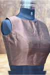 Vaigai- Brown blouse 2.0 (Attachable Sleeves)