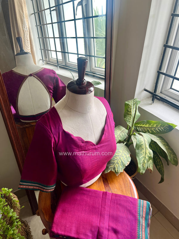 Kayal Combo- Magenta/Green Border
