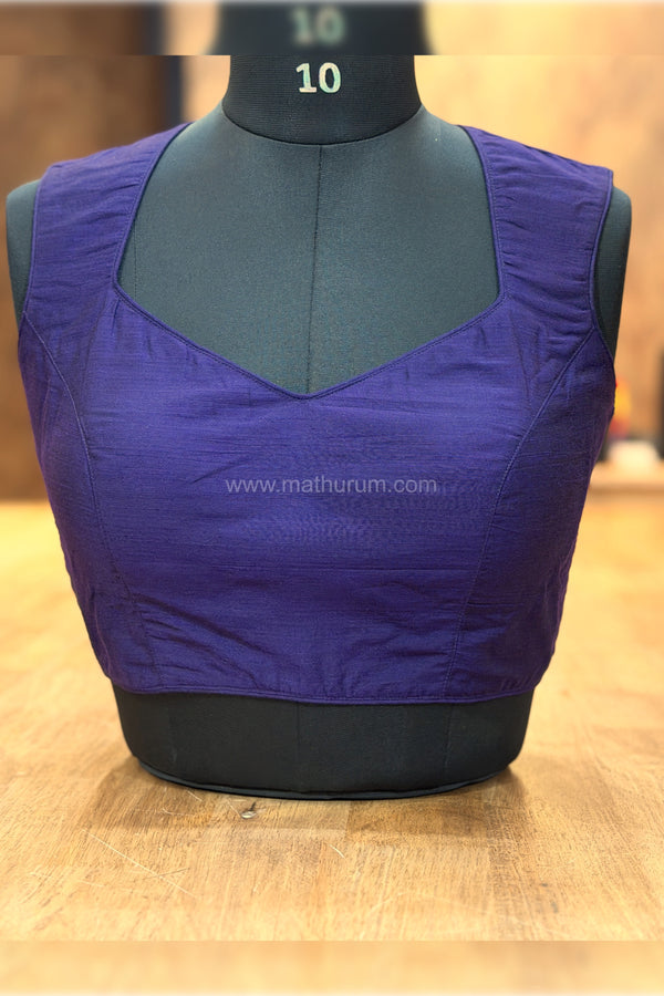 Riya - Violet Sleeveless Blouse