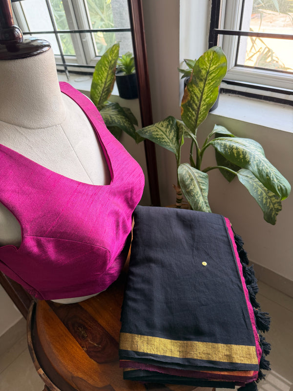 Thendral (Cotton saree) - Black