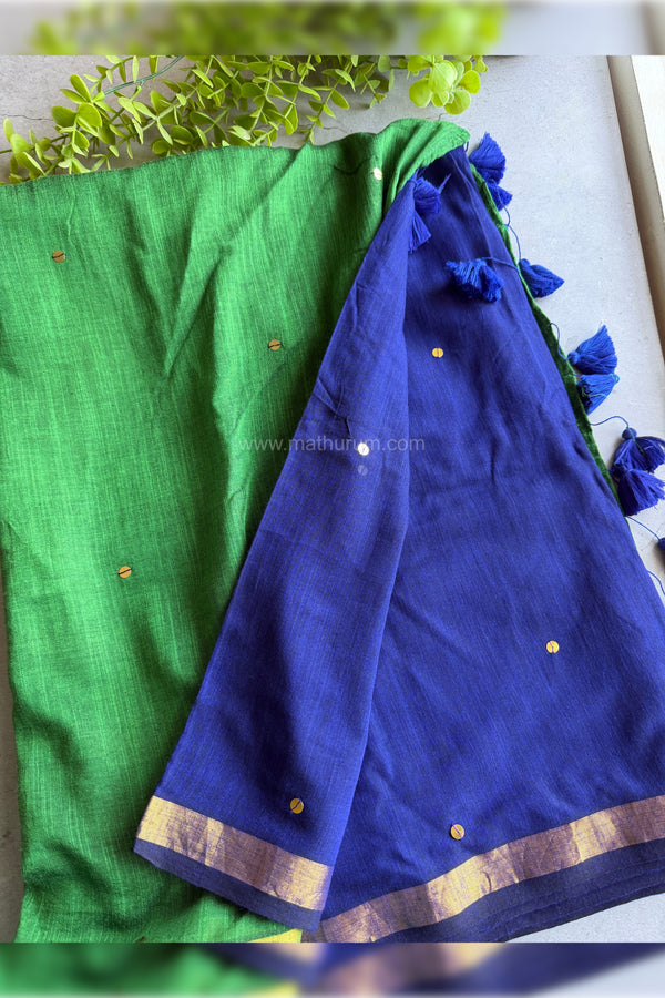 Thendral Combo-Leaf Green/Dark Blue
