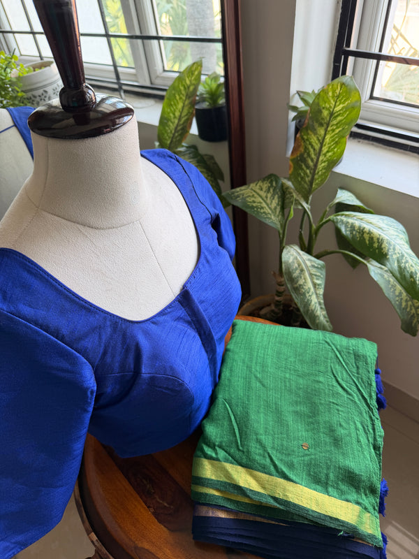 Thendral (Cotton saree) - Leaf Green