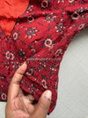 Daily Flex- Maroon Big Floral Strechable Blouse