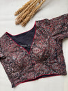 Daily Flex- Black Small Floral Strechable Blouse