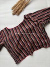 Daily Flex- Black Stripe Strechable Blouse