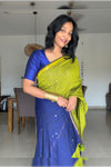Thendral Combo- Lime Green/Dark Blue