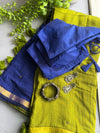 Thendral (Cotton saree) - Lime Green