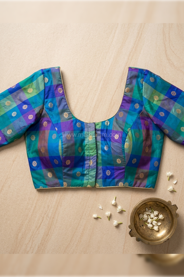 Kattam- Multicolour Blue Blouse