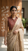 The Thari Edit- Maroon Blouse (Attachable Sleeves)