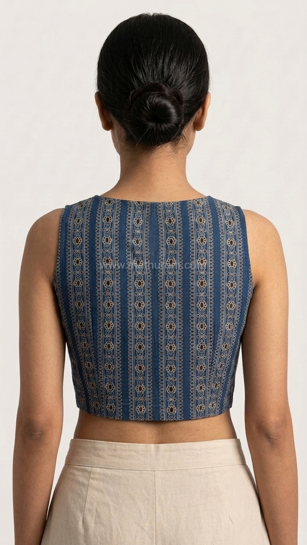 Kajal - Blue Sleeveless Blouse