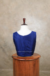 Vaigai- Navy Blue Blouse (Attachable Sleeves)