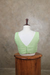 Arya- Mint Green Blouse (Attachable Sleeves)