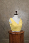 Arya- Yellow Blouse (Attachable Sleeves)