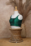 Nayan Plain- Bottle Green Blouse