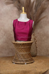 Vaigai- Majenta Blouse (Attachable Sleeves)