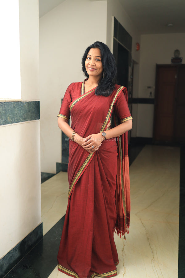 Kayal - Maroon Saree
