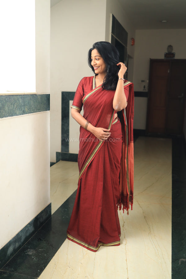 Kayal - Maroon Saree