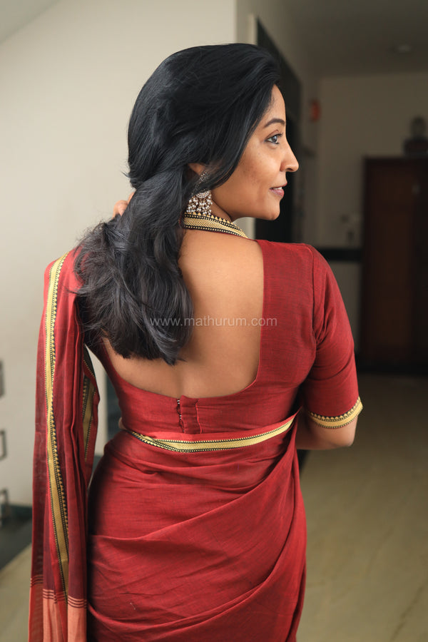 Kayal - Maroon Saree