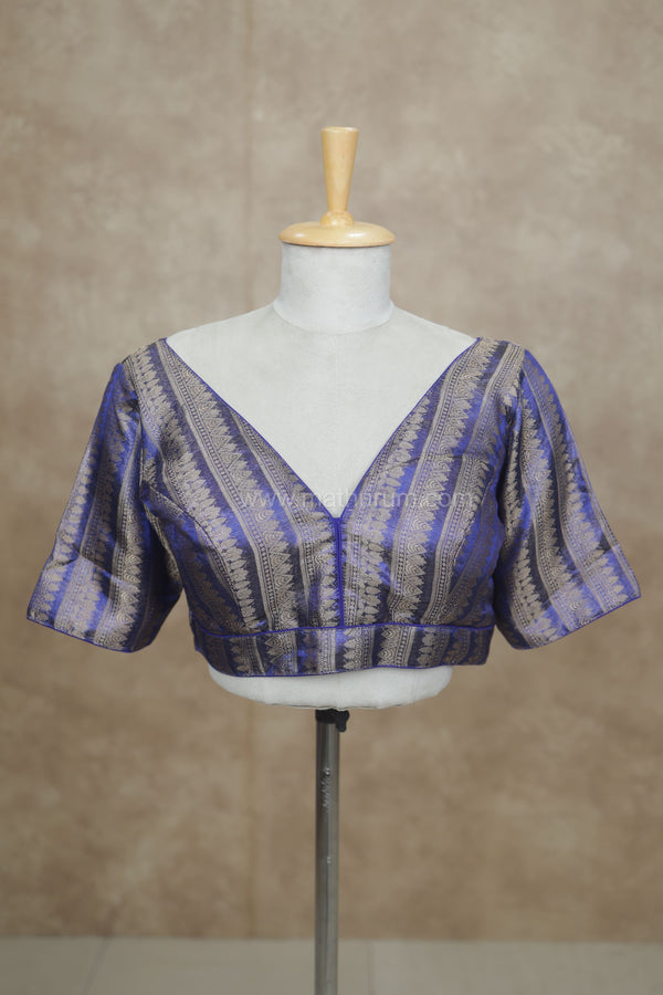 Megalai- Dark Blue Blouse