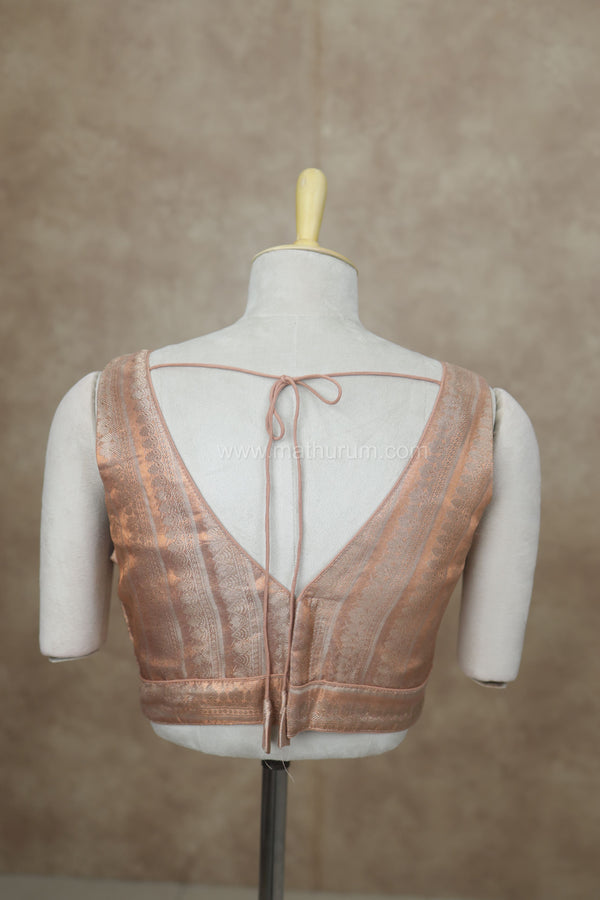 Megalai- Light Copper Blouse (Attachable Sleeves)