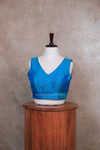 Rangeela-Blue & Green Blouse (Attachable Sleeves)