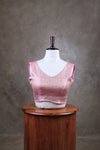 Abinaya- Baby Pink Blouse (Attachable Sleeves)
