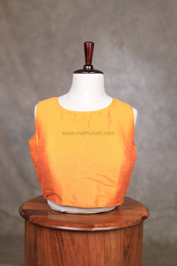 Vaigai- Yellow blouse 2.0 (Attachable Sleeves)