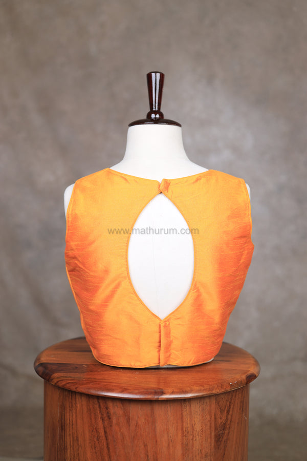 Vaigai- Yellow blouse 2.0 (Attachable Sleeves)