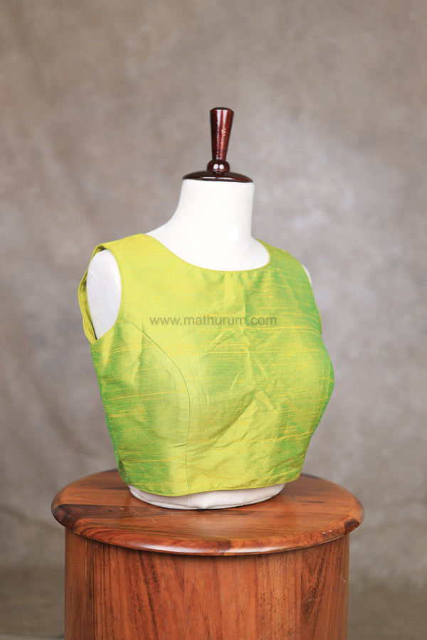Vaigai- Green blouse 2.0 (Attachable Sleeves)