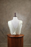 Taal- Cream Gold Blouse (Attachable Sleeves)