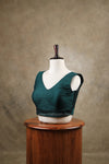 Rangeela- Dark Green Blouse (Attachable Sleeves)