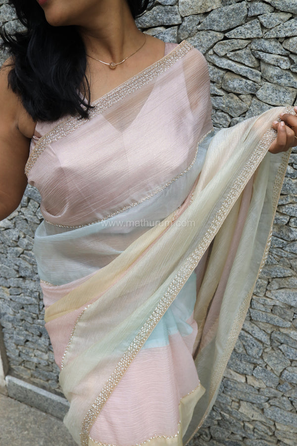 PASTEL PICNIC MULTICOLOR- DESIGNER SAREE