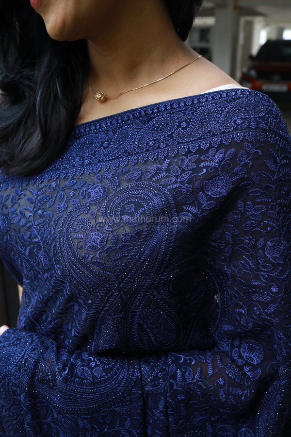 LAILA BLUE - DESIGNER SAREE