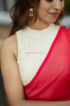 Boho Knot- Off-white Blouse