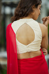 Boho Knot- Off-white Blouse