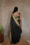 Maya Semi-Silk Gold Checks Saree