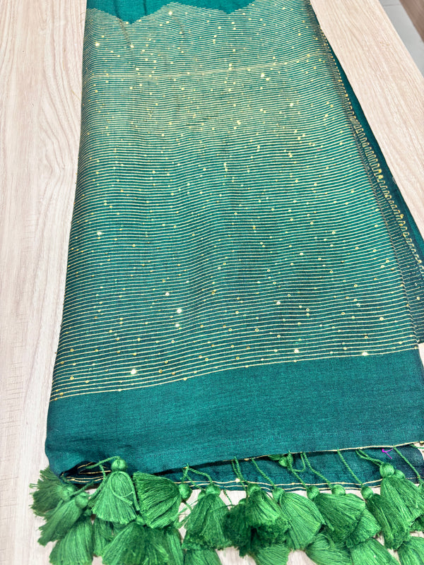 Starry Dust Saree - Green