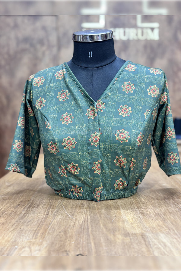 Bella - Green Stretchable Blouse