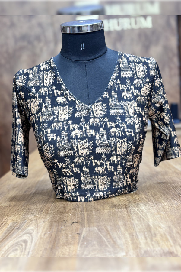 Bella - Black Stretchable Blouse