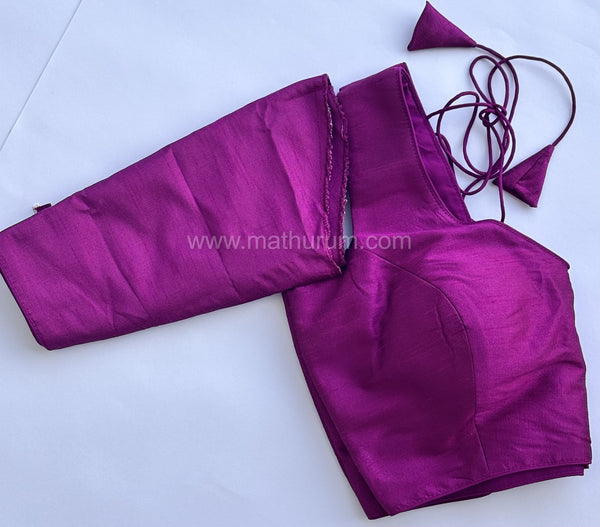 Rang- Majenta Blouse (Attachable Sleeves)