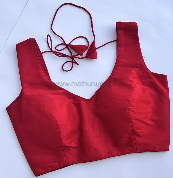 Rang- Red Blouse (Attachable Sleeves)