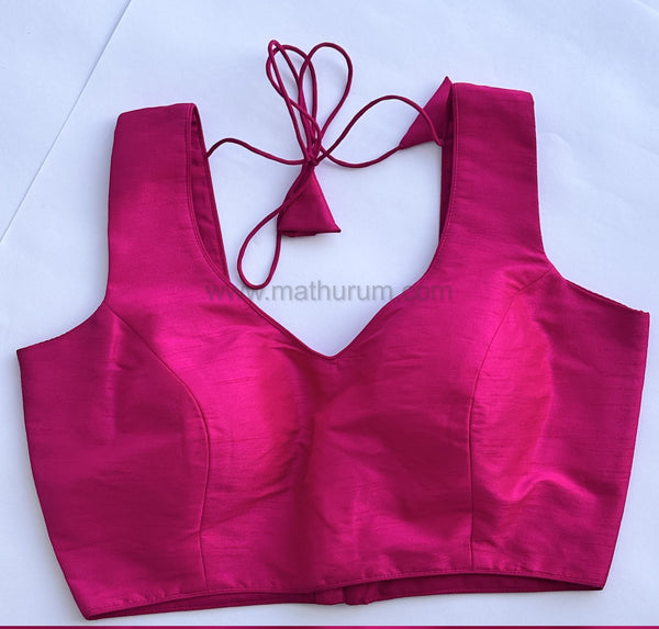 Rang- Pink Blouse (Attachable Sleeves)