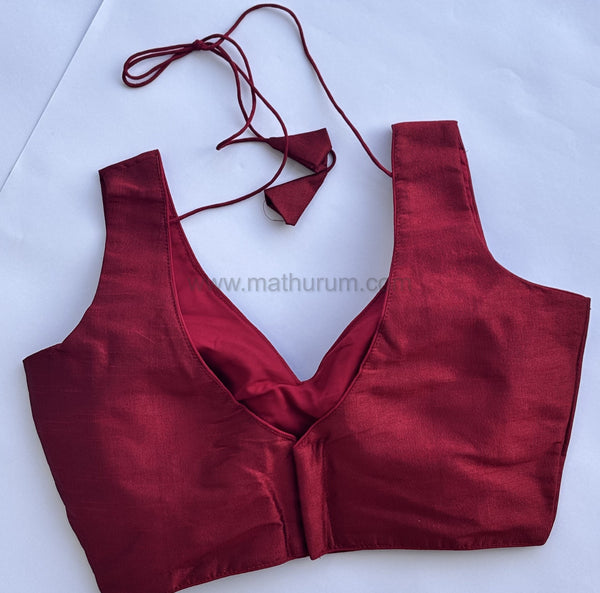 Rang- Light Maroon Blouse (Attachable Sleeves)